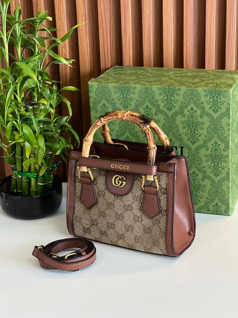 Gucci Diana Mini Crystal Tote Bag