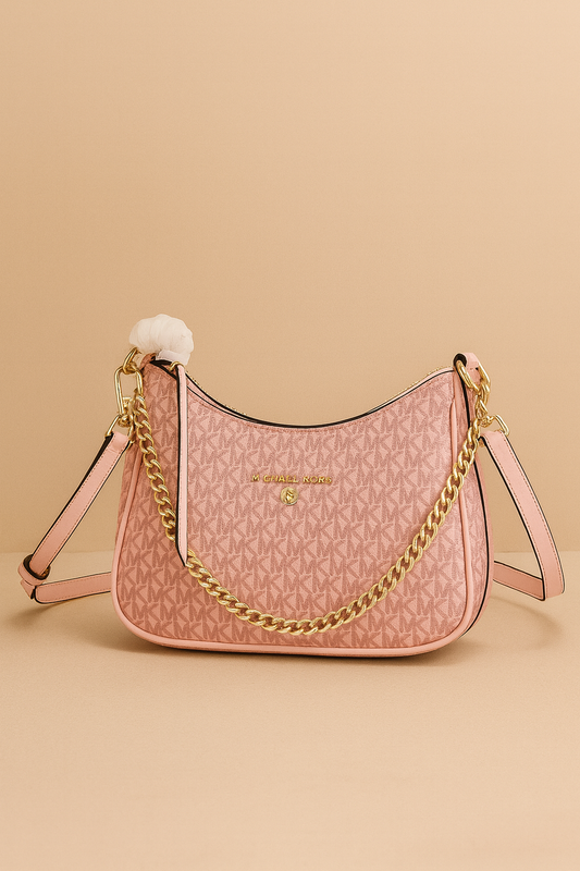 Michael Kors Signature Small Chain Shoulder Bag – Blush Pink