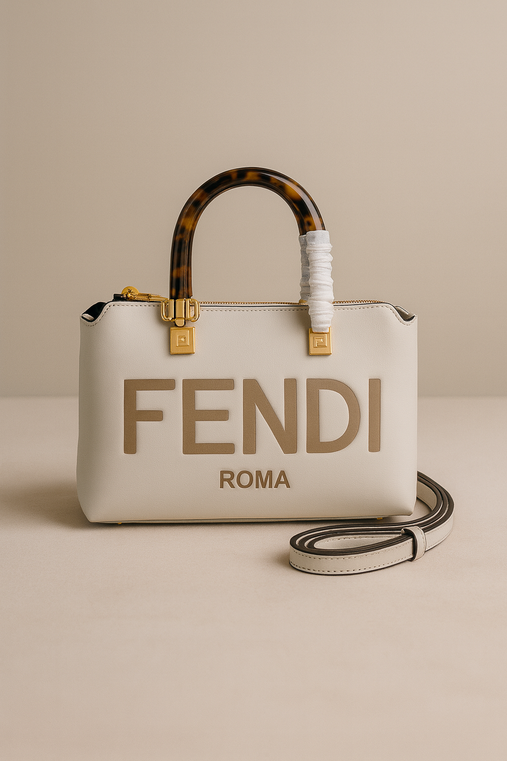 Fendi By The Way Mini Top Handle Bag white/brown