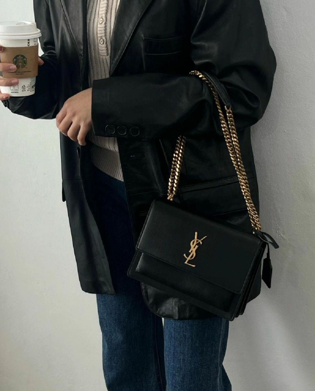 Saint Laurent Sunset Medium (Black/Gold)
