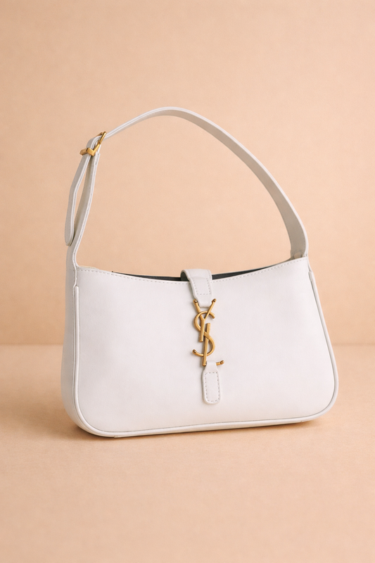 YES SAINT LAURENT LADIES HANDBAG LEATHER WHITE