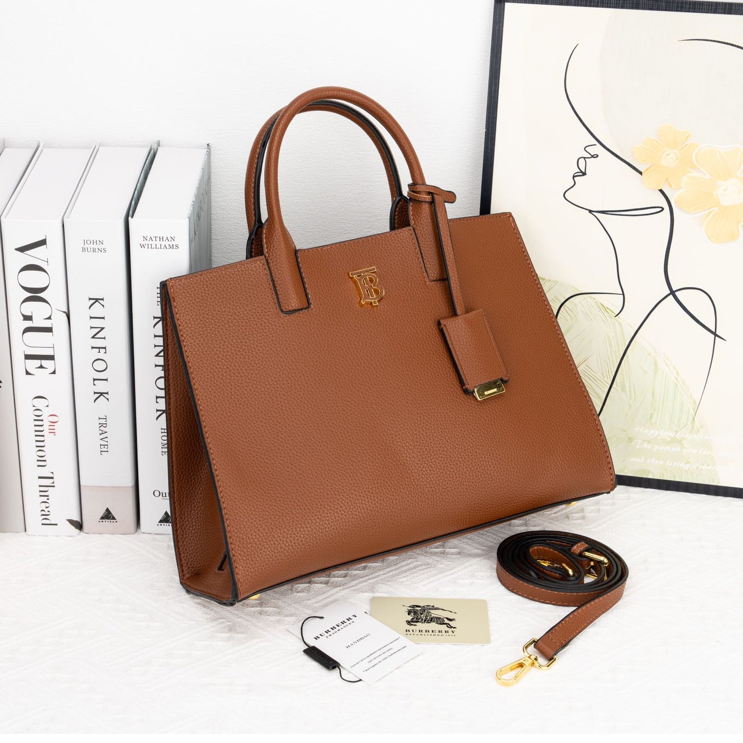 Burberry Frances Women’s Mini Leather Bag (Brown)