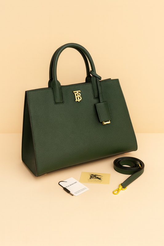 Burberry Frances Women’s Mini Leather Bag (Dark Green)