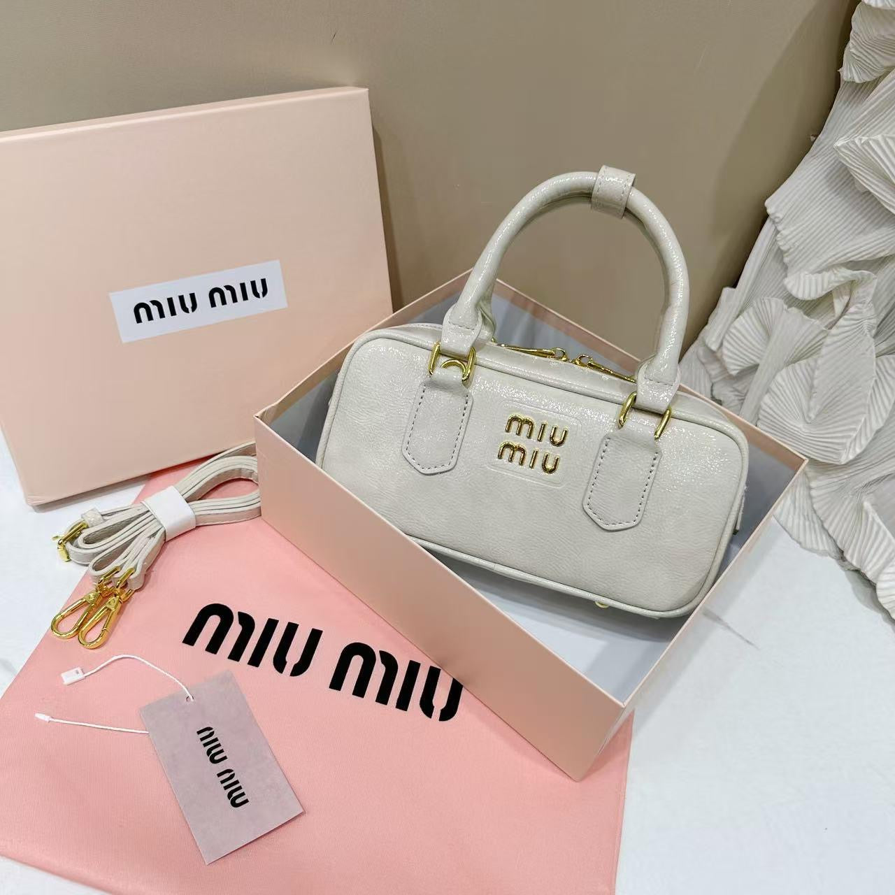 Miu miu ladies bag white