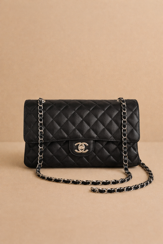 Chanel Caviar Medium Classic Bag (Black)
