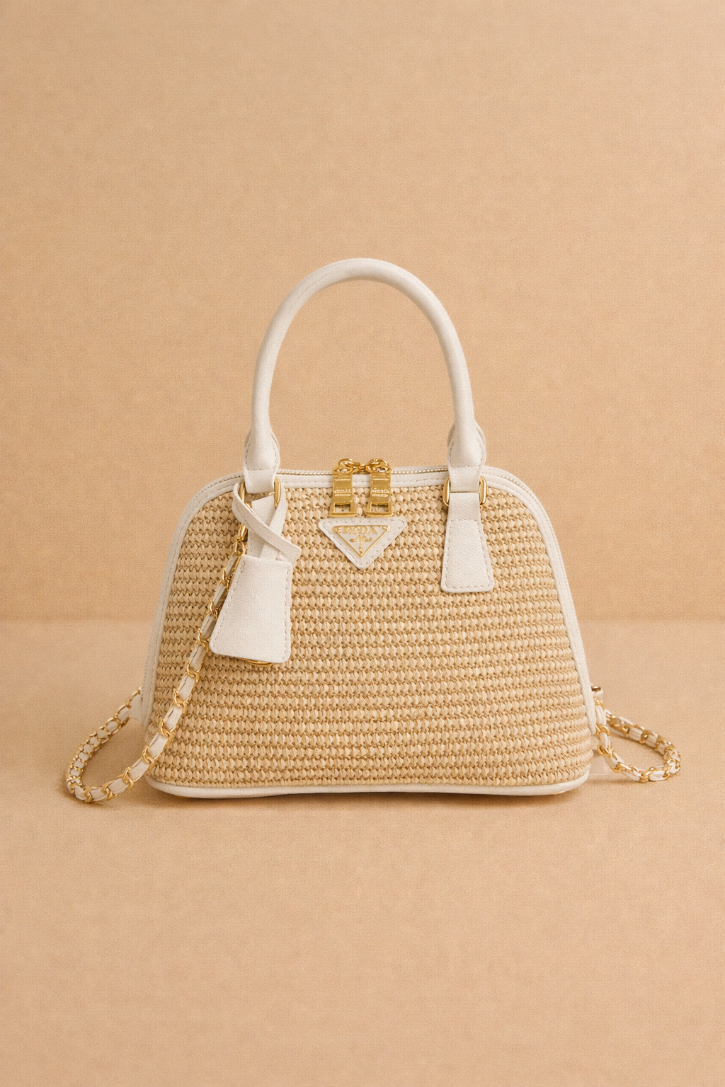 Prada Ladies Mini Bag White/Beige