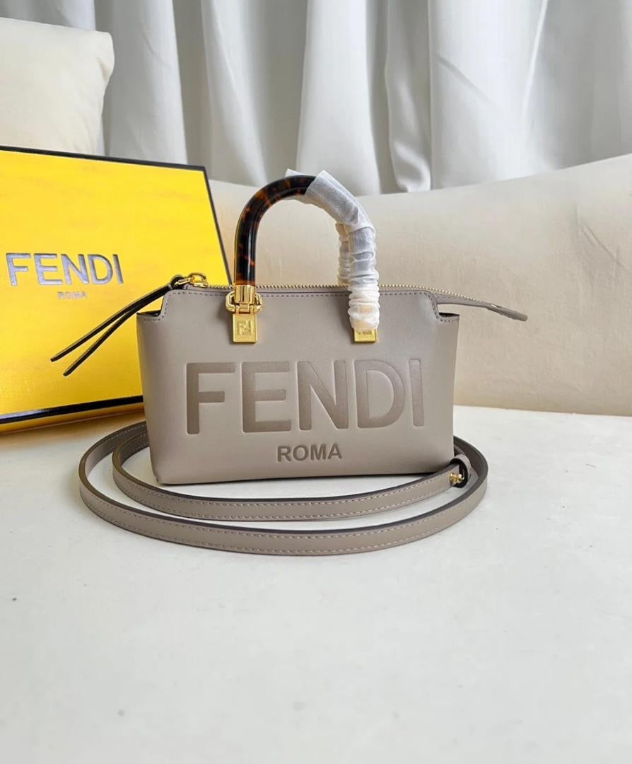 Fendi By The Way Mini Top Handle Bag Dark Beige