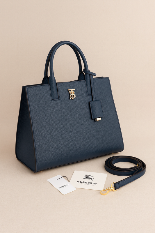 Burberry Frances Women’s Mini Leather Bag (Blue)