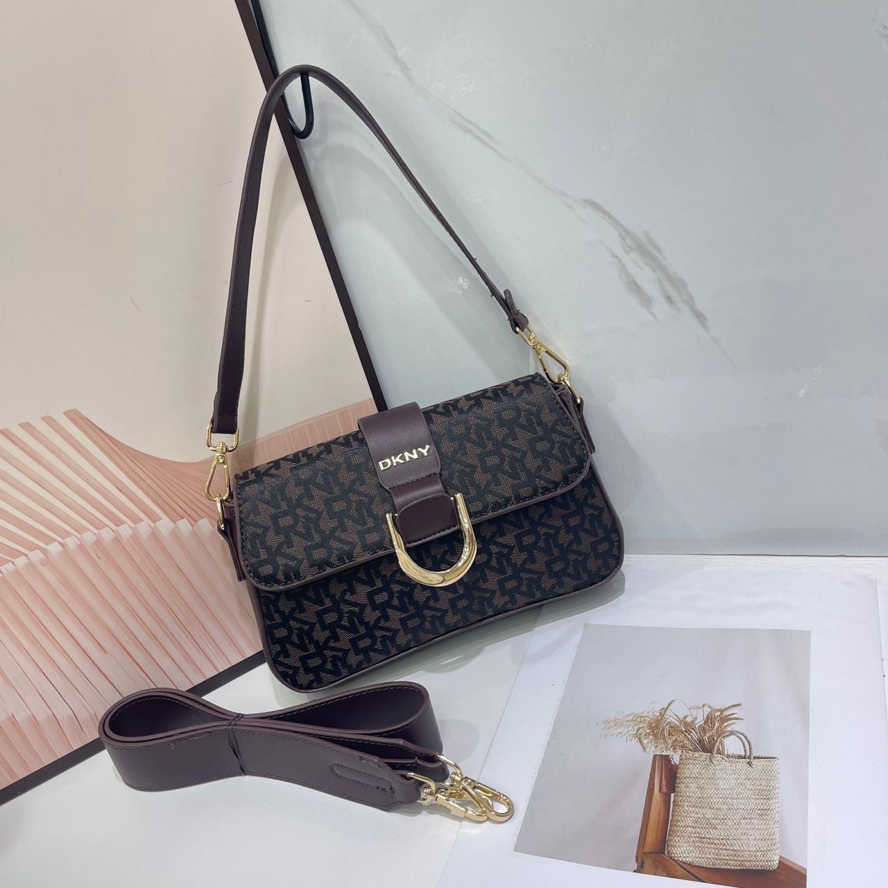 DKNY Brown/Black Women’s Handbag