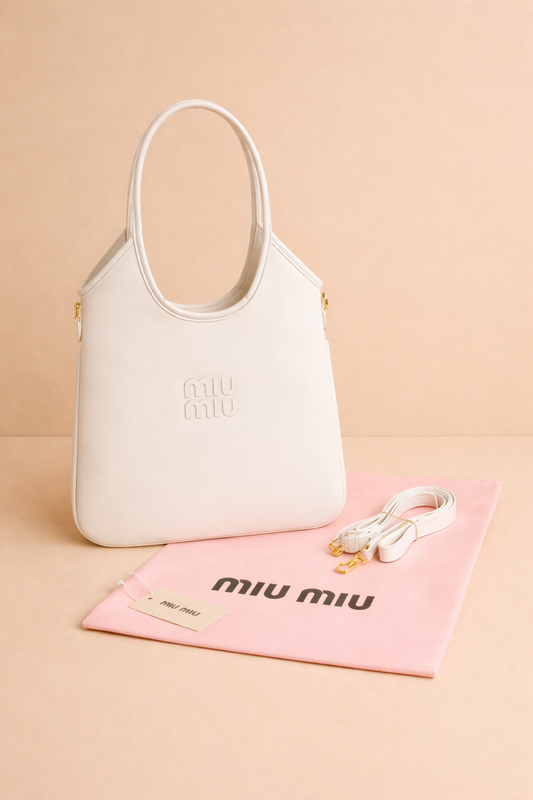Miu Miu IVY leather White