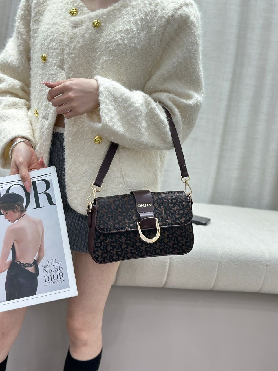 DKNY Brown/Black Women’s Handbag