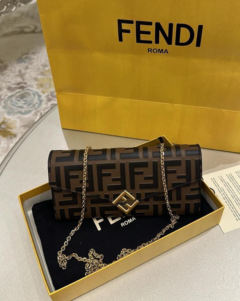Fendi Ladies Purse Brown/Black