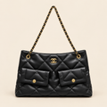 Chanel Quilted Double Pocket Chain Shoulder Bag Black - Feccini UAE